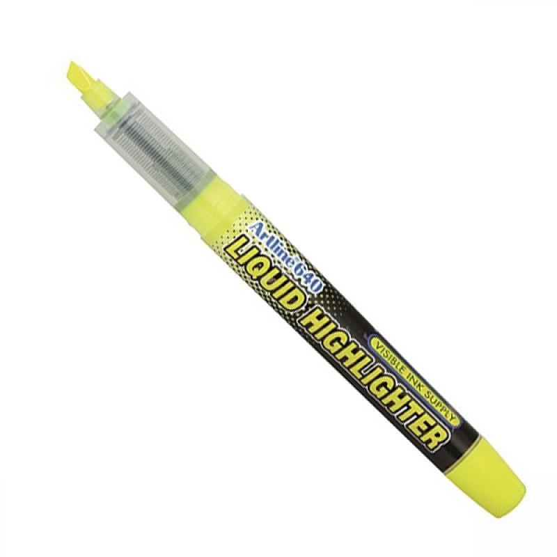 EK-640FLYEL.jpg ARTLINE 640 LIQUID HIGHLIGHTER MARKER FLUORESCENT YELLOW - Image 1