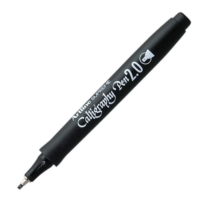 EPF-242BLK.jpg ARTLINE SUPREME CALLIGRAPHY PEN 2.0MM BLACK - Image 1