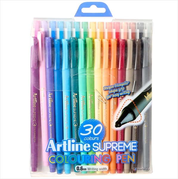 EPFS-210.30W.jpg ARTLINE SUPREME 0.6MM COLOURING PEN 30PCS SET - Image 1