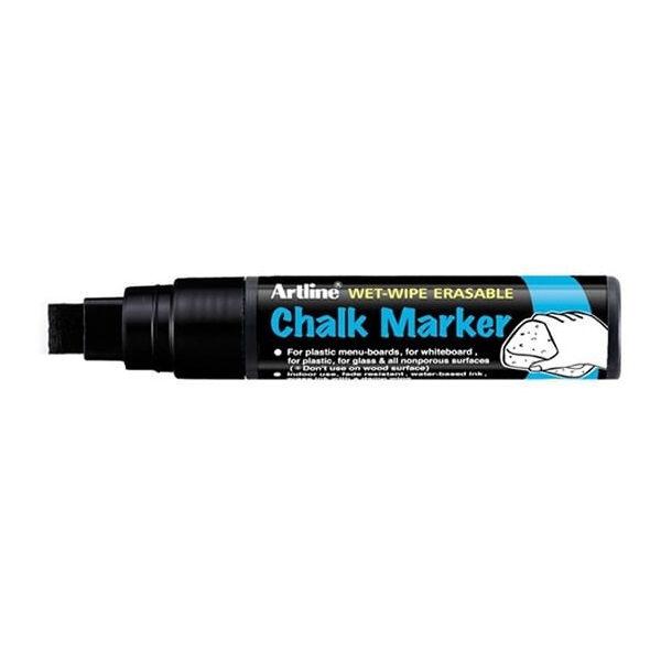 EPW-12BLK.jpg ARTLINE CHALK MARKER 12MM BLACK - Image 1