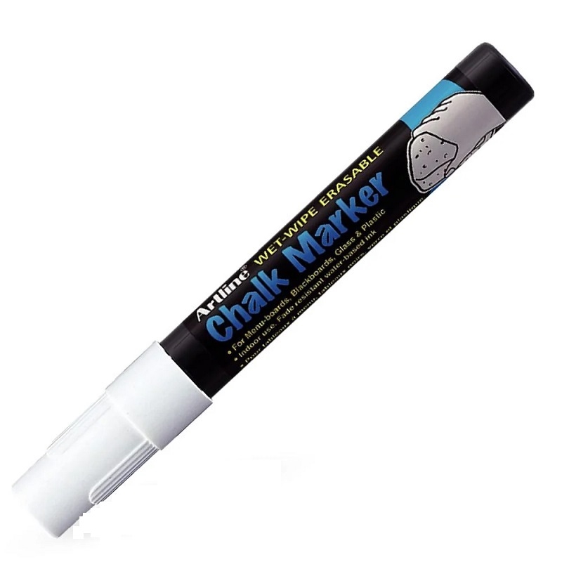 EPW-4WH.jpg ARTLINE CHALK MARKER 4MM WHITE - Image 1