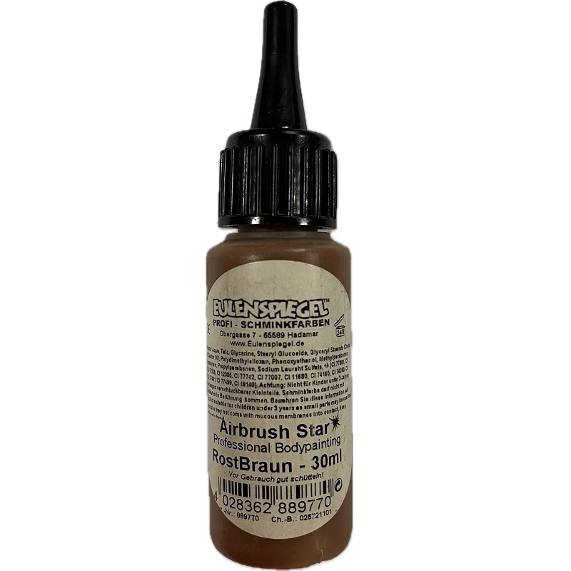 EUL889770.jpg EULENSPIEGEL AIRBRUSH STAR BODY PAINT 30ML RUST BROWN - Image 1