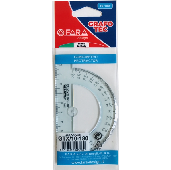 FRGTX-12-180.jpg FARA PROTRACTOR GRAFOTEC 12CM 180DGR - Image 1