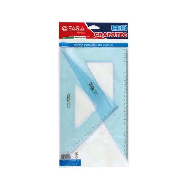 FRSTX-35C.jpg FARA GRAFOTEC SET SQUARE TRIANGLES CM.35-45+60DGR - Image 1