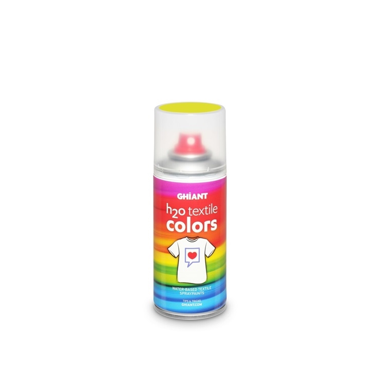 GH34007.jpg GHIANT H2O TEXTILE SPRAY 150ML FLUORESCENT YELLOW - Image 1