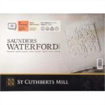 ST CUTHBERTS MILL SAUNDERS WATERFORD WATERCOLOUR PAPER [BLOCK] HP+ 9X12IN 300G 20SH
