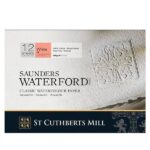 ST CUTHBERTS MILL SAUNDERS WATERFORD WATERCOLOUR PAPER [BLOCK] HP+ 10X14IN 300G 20SH