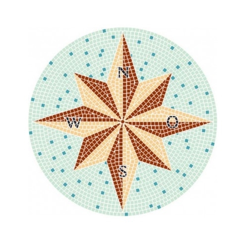 MOSV1303.jpg MOSAIKSTEIN MOSAIC PATTERN D=80CM COMPASS-80 - Image 1