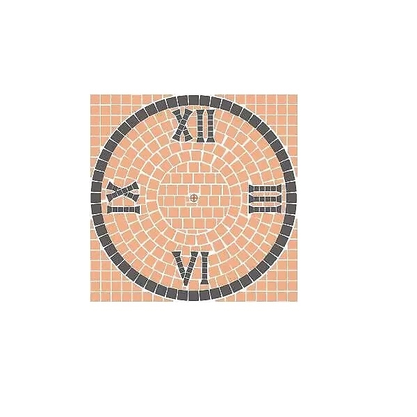 MOSV1312.jpg MOSAIKSTEIN MOSAIC PATTERN 20X20CM CLOCK I - Image 1