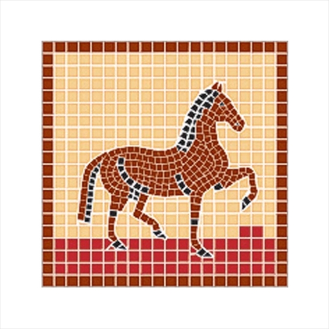 MOSV1313.jpg MOSAIKSTEIN MOSAIC PATTERN 20X20CM HORSE-20 - Image 1