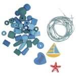 RAYHER ASSORTED WOODEN BEADS COCKTAIL 50G BLUE - Image 2