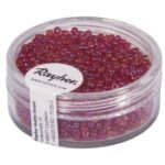 RAYHER ROCAILLES TRANSPARENT D.2MM 17G WINE RED
