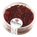 RAYHER GLASS STICK BEADS 7X2MM 15G RED