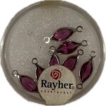 RAYHER SWAROVSKI JEWELLERY ACCESSORIES 17MM 7PCS [2EYELETS] FUCHSIA