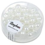 RAYHER GLASS WAX BEADS RENAISSANCE D.6MM 45PCS SNOWHITE