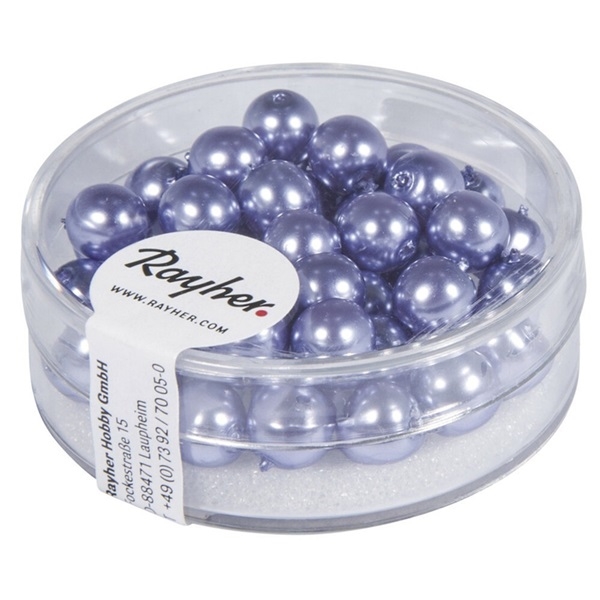 R14401308.jpg RAYHER GLASS WAX BEADS RENAISSANCE D.6MM 45PCS LILAC - Image 1