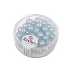 RAYHER GLASS WAX BEADS RENAISSANCE D.6MM 45PCS LIGHT BLUE