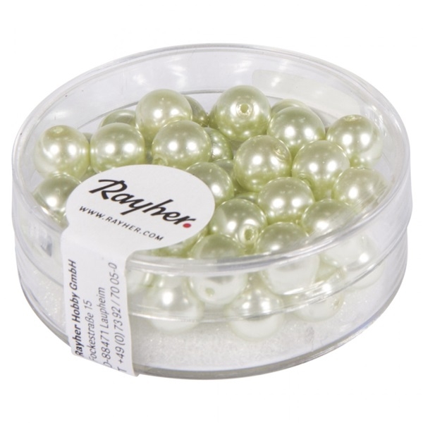 R14401414.jpg RAYHER GLASS WAX BEADS RENAISSANCE D.6MM 45PCS LIME - Image 1