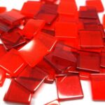 RAYHER ACRYL MOSAIC 1X1CM 205PC/50G TRANSPARENT CLASSICAL RED