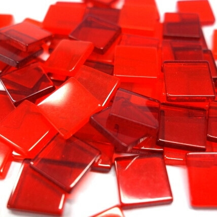 R14540287.jpg RAYHER ACRYL MOSAIC 1X1CM 205PC/50G TRANSPARENT CLASSICAL RED - Image 1