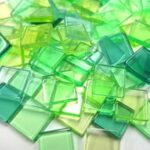 RAYHER ACRYL MOSAIC 1X1CM 205PC/50G TRANSPARENT LIME