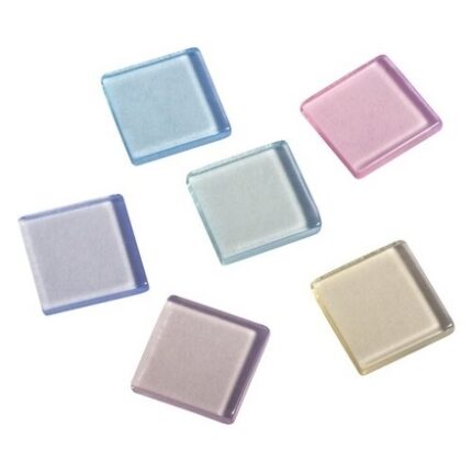 RAYHER ACRYL MOSAIC 1X1CM 205PC/50G TRANSPARENT PASTEL MIX