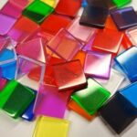RAYHER ACRYL MOSAIC 1X1CM 205PC/50G TRANSPARENT COLOURED MIX