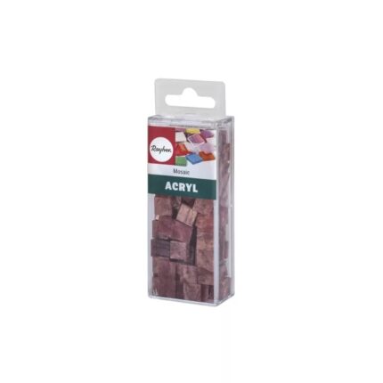 RAYHER ACRYL MOSAIC 1X1CM 205PC/50G MARBLED PERSIAN RED
