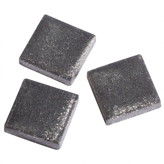 R14543561.jpg RAYHER ACRYL MOSAIC 1X1CM 205PC/50G METALLIC SILVER GREY - Image 1