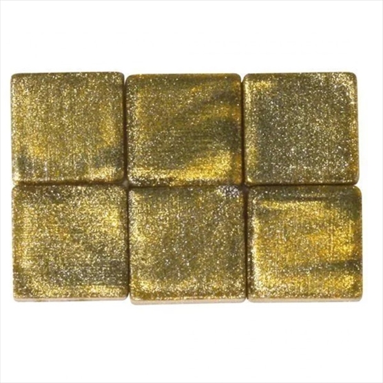 R14543620.jpg RAYHER ACRYL MOSAIC 1X1CM 205PC/50G METALLIC BRILLIANT GOLD - Image 1