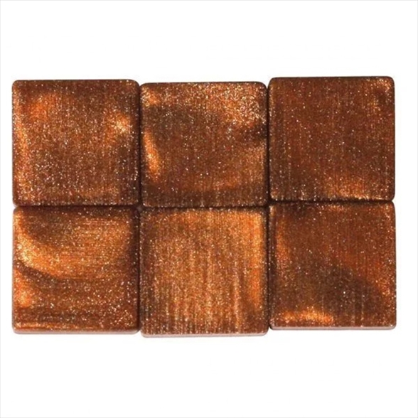 R14543660.jpg RAYHER ACRYL MOSAIC 1X1CM 205PC/50G METALLIC BRILLIANT BRONZE - Image 1