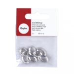 RAYHER DECORATION PLASTIC WEDDING RINGS 25MM 5PCS SILVER