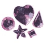 RAYHER ACRYLIC STRASS STONES ADHESIVE 3-12MM [5TYPES] 58PCS PALE PINK