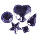 RAYHER ACRYLIC STRASS STONES ADHESIVE 3-12MM [5TYPES] 58PCS LILAC