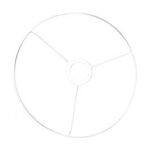 RAYHER METAL RING WITH CROSS D.30CM WHITE COATED
