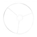 RAYHER METAL RING WITH CROSS D.40CM WHITE COATED