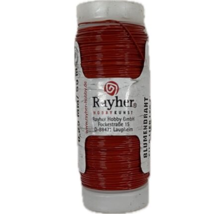 RAYHER FLORISTS WIRE D.0.35MMX55M RED