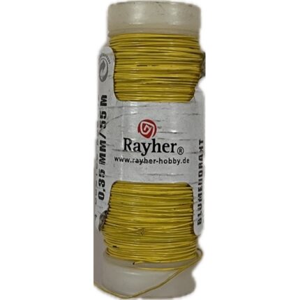 RAYHER FLORISTS WIRE D.0.35MMX55M YELLOW