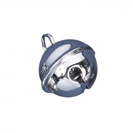 R2503321.jpg RAYHER DECORATIVE METAL BELLS SPHERICAL D.19MM 10PCS PLATINUM - Image 1