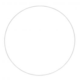 R2505800.jpg RAYHER METAL RING D.50CM WHITE COATED - Image 1