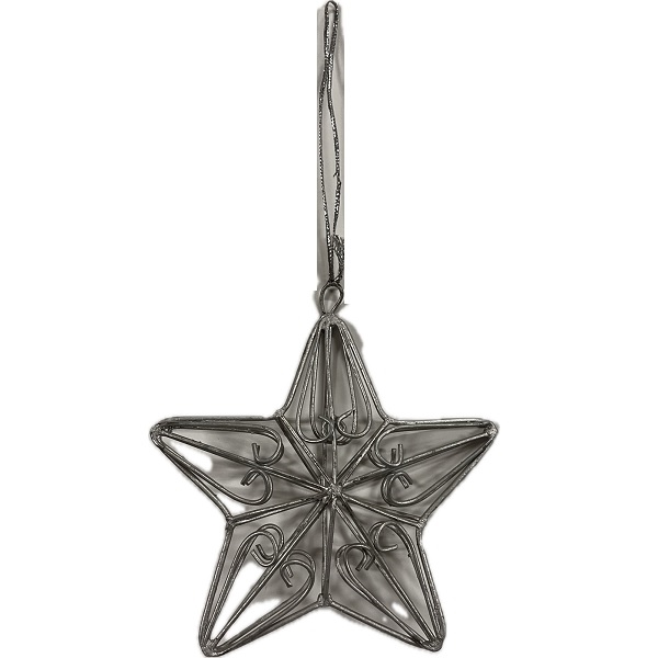 R2528122.jpg RAYHER METAL STAR HANGER 9CM SILVER - Image 1