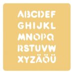 RAYHER EMBOSSING STENCIL 65X65MM ALPHABET