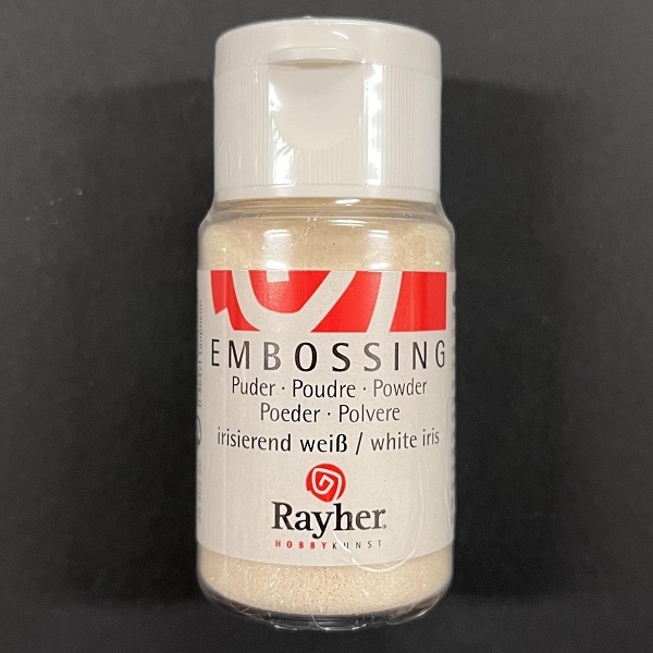 R2840290.jpg RAYHER EMBOSSING POWDER 30ML WHITE IRIS - Image 1
