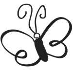 RAYHER MINI WOODEN RUBBER STAMP BUTTERFLY 2CM