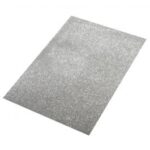 RAYHER SPONGE RUBBER SHEET GLITTER 2MM 30X45CM SILVER