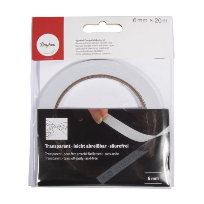 R30068000.jpg RAYHER SPECIAL DOUBLESIDED ADHESIVE TAPE 6MMX20M - Image 1