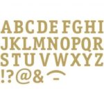 RAYHER ADHESIVE LETTERS ABC ALPHABET GOLD 10X23CM