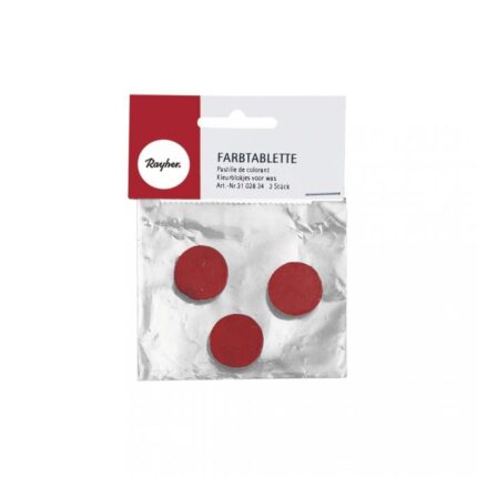 RAYHER COLOUR WAX TABLETS D.2CM 3PCS ORANGE