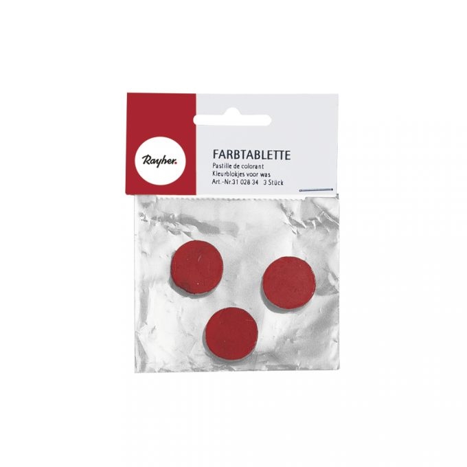R3102834.jpg RAYHER COLOUR WAX TABLETS D.2CM 3PCS ORANGE - Image 1