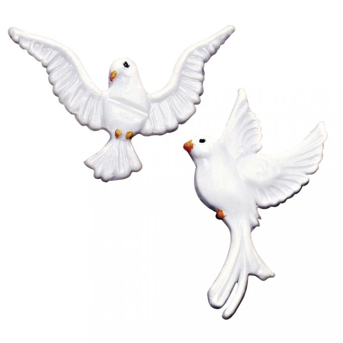 R3110200.jpg RAYHER WAX MOTIF DOVES 2PCS - Image 1